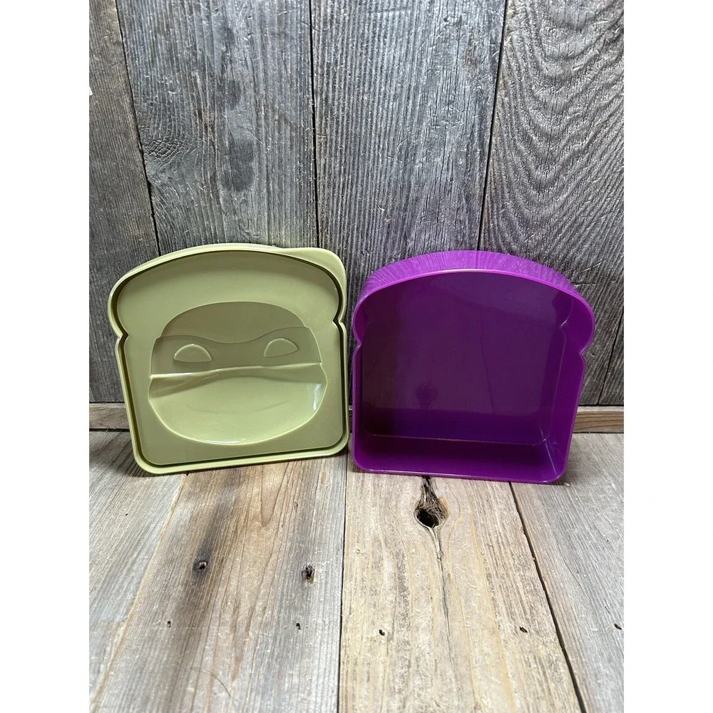 TMNT Sandwich Containers Set of 2 Donatello Michelangelo Evriholder Lunch Box